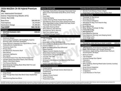 2026 Mazda Mazda CX-50 Hybrid Premium Plus AWD