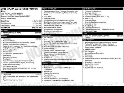 2026 Mazda Mazda CX-50 Hybrid Premium Plus AWD