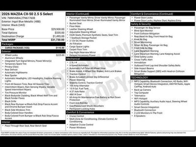 2026 Mazda Mazda CX-50 2.5 S Select AWD