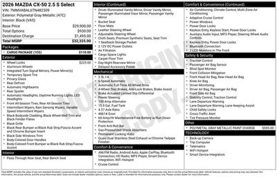 2026 Mazda Mazda CX-50 2.5 S Select AWD