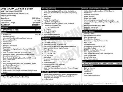 2026 Mazda Mazda CX-50 2.5 S Select AWD