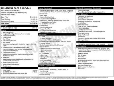 2026 Mazda Mazda CX-50 2.5 S Select AWD