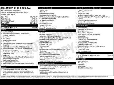 2026 Mazda Mazda CX-50 2.5 S Select AWD