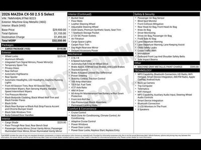 2026 Mazda Mazda CX-50 2.5 S Select AWD