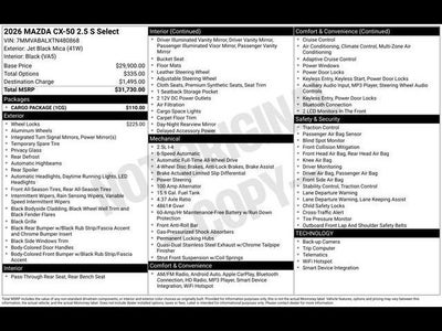 2026 Mazda Mazda CX-50 2.5 S Select AWD