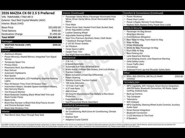 2026 Mazda Mazda CX-50 2.5 S Preferred AWD