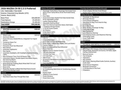 2026 Mazda Mazda CX-50 2.5 S Preferred AWD
