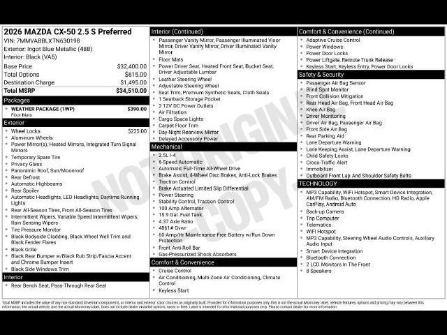 2026 Mazda Mazda CX-50 2.5 S Preferred AWD