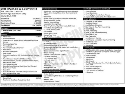 2026 Mazda Mazda CX-50 2.5 S Preferred AWD