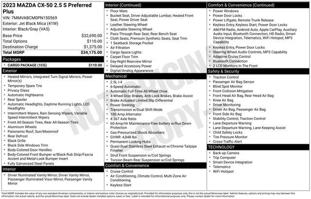2023 Mazda Mazda CX-50 2.5 S Preferred Plus Package