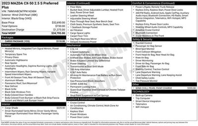 2023 Mazda Mazda CX-50 2.5 S Preferred Plus Package