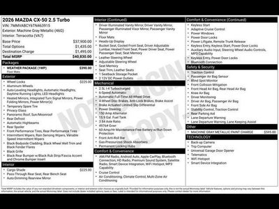 2026 Mazda Mazda CX-50 2.5 Turbo AWD