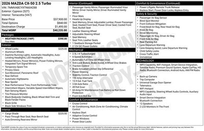 2026 Mazda Mazda CX-50 2.5 Turbo AWD