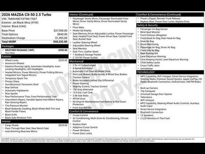 2026 Mazda Mazda CX-50 2.5 Turbo AWD