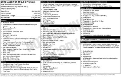 2026 Mazda Mazda CX-50 2.5 S Premium