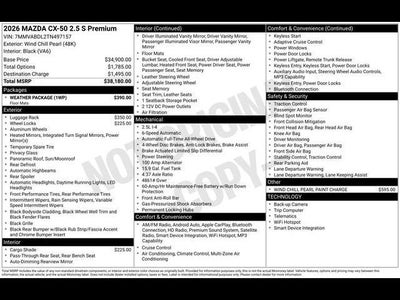 2026 Mazda Mazda CX-50 2.5 S Premium AWD