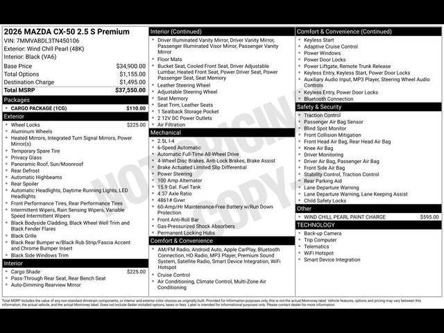 2026 Mazda Mazda CX-50 2.5 S Premium