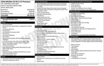 2026 Mazda Mazda CX-50 2.5 S Premium AWD
