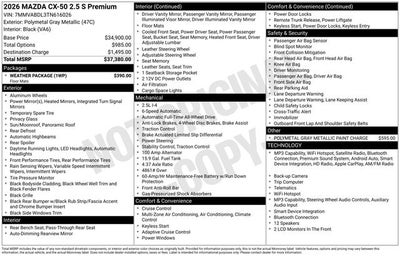 2026 Mazda Mazda CX-50 2.5 S Premium AWD