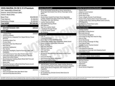 2026 Mazda Mazda CX-50 2.5 S Premium AWD
