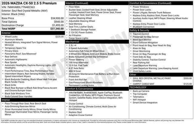 2026 Mazda Mazda CX-50 2.5 S Premium AWD