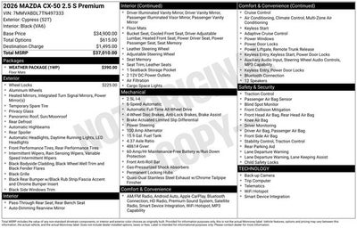 2026 Mazda Mazda CX-50 2.5 S Premium AWD