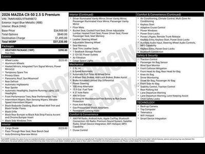 2026 Mazda Mazda CX-50 2.5 S Premium AWD