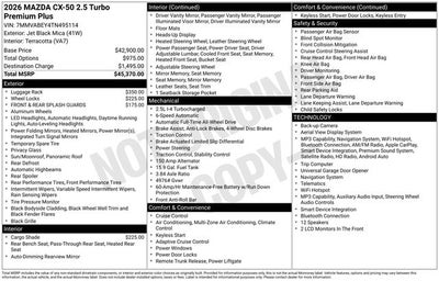 2026 Mazda Mazda CX-50 2.5 Turbo Premium Plus AWD