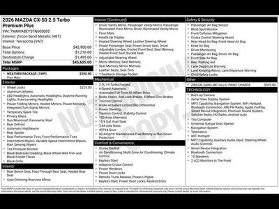 2026 Mazda Mazda CX-50 2.5 Turbo Premium Plus AWD