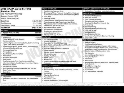 2026 Mazda Mazda CX-50 2.5 Turbo Premium Plus AWD