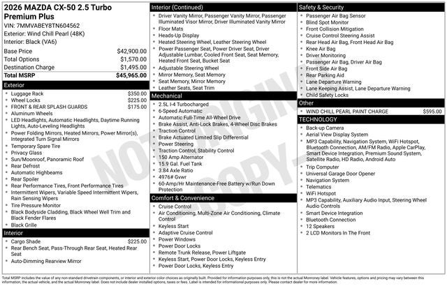 2026 Mazda Mazda CX-50 2.5 Turbo Premium Plus