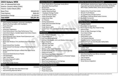 2023 Subaru WRX Base