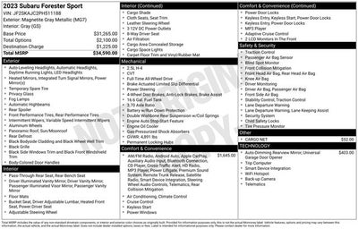 2023 Subaru Forester Sport
