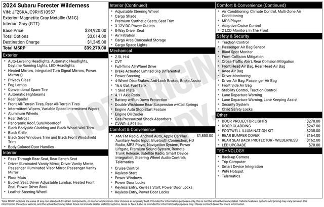 2024 Subaru Forester Wilderness