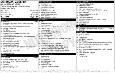 2026 Mazda Mazda3 Sedan 2.5 S