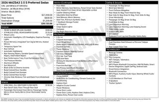 2026 Mazda Mazda3 Sedan 2.5 S Preferred