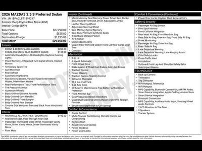2026 Mazda Mazda3 Sedan 2.5 S Preferred