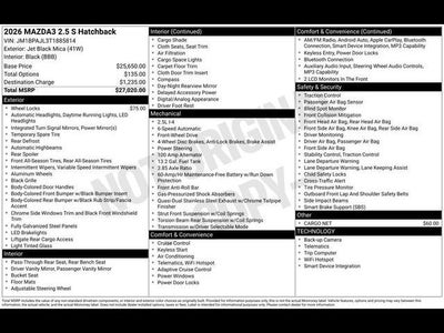 2026 Mazda Mazda3 Hatchback 2.5 S