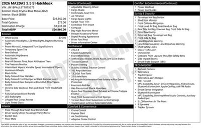 2026 Mazda Mazda3 Hatchback 2.5 S