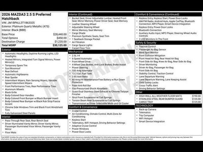 2026 Mazda Mazda3 Hatchback 2.5 S Preferred