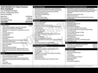 2026 Mazda Mazda3 Hatchback 2.5 Turbo Premium Plus AWD