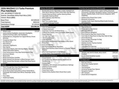 2026 Mazda Mazda3 Hatchback 2.5 Turbo Premium Plus AWD