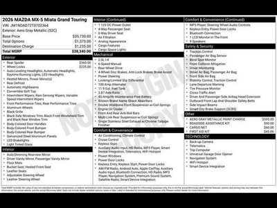 2026 Mazda Mazda MX-5 Miata Grand Touring