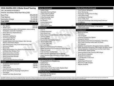 2026 Mazda Mazda MX-5 Miata Grand Touring