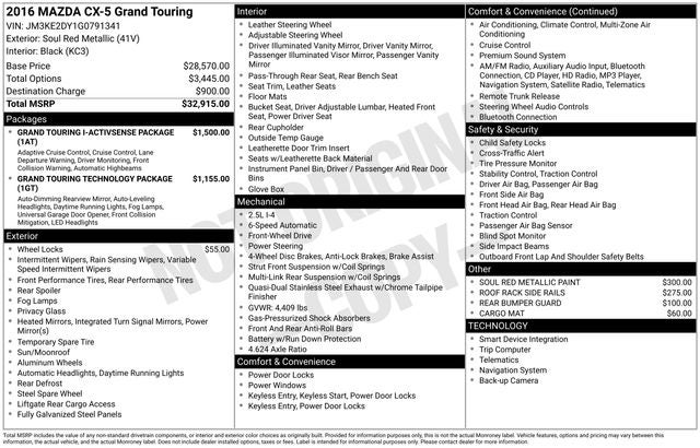 2016 Mazda Mazda CX-5 Grand Touring