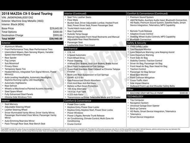 2018 Mazda Mazda CX-5 Grand Touring