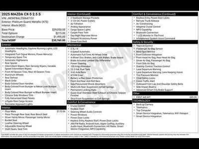 2025 Mazda Mazda CX-5 2.5 S