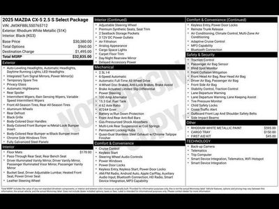 2025 Mazda Mazda CX-5 2.5 S Select AWD
