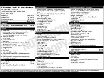 2025 Mazda Mazda CX-5 2.5 S Select AWD