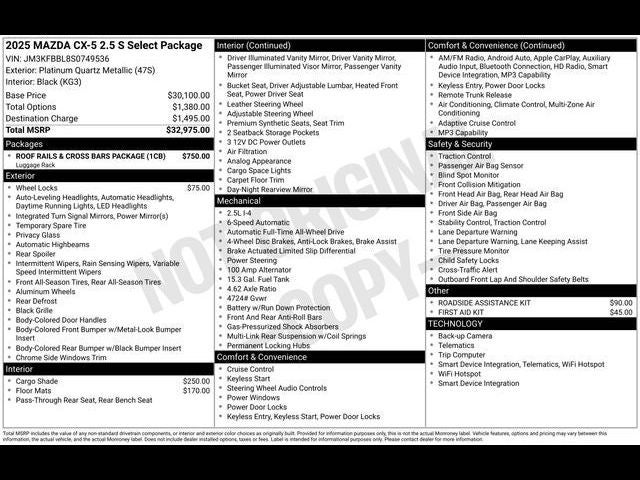 2025 Mazda Mazda CX-5 2.5 S Select AWD